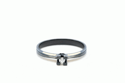 Inel de logodnă din tantal și aur 18 kt cu diamant TAU 90