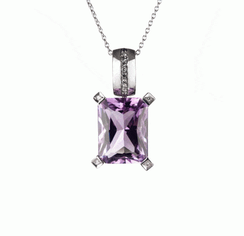 Colier GL.1527, Gianni Lazzaro, aur 18 kt, ametist - diamante