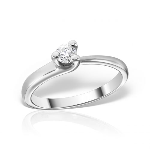 Inel de logodnă aur 18 kt cu diamant I 011L