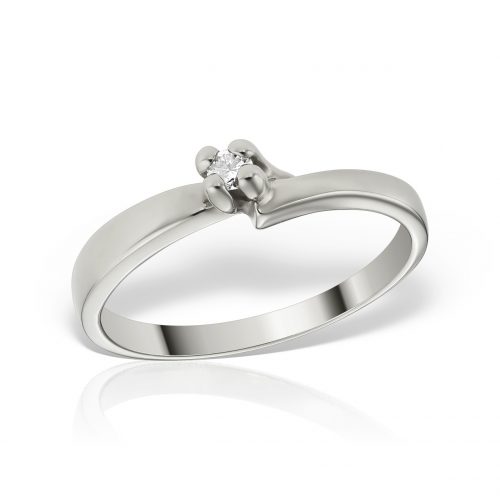 Inel de logodnă aur 18 kt cu diamant I 017L