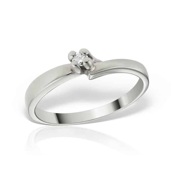 Inel de logodnă aur 18 kt cu diamant I 017L