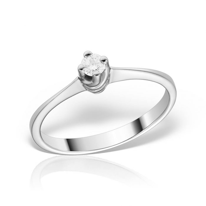 Inel de logodnă aur 18 kt cu diamant I 019L