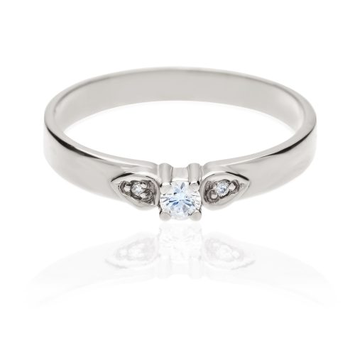Inel de logodnă din aur de 14 k cu diamante, model I 032L