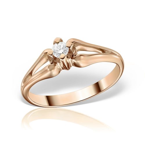 Inel de logodnă aur 18 kt cu diamant I 070L