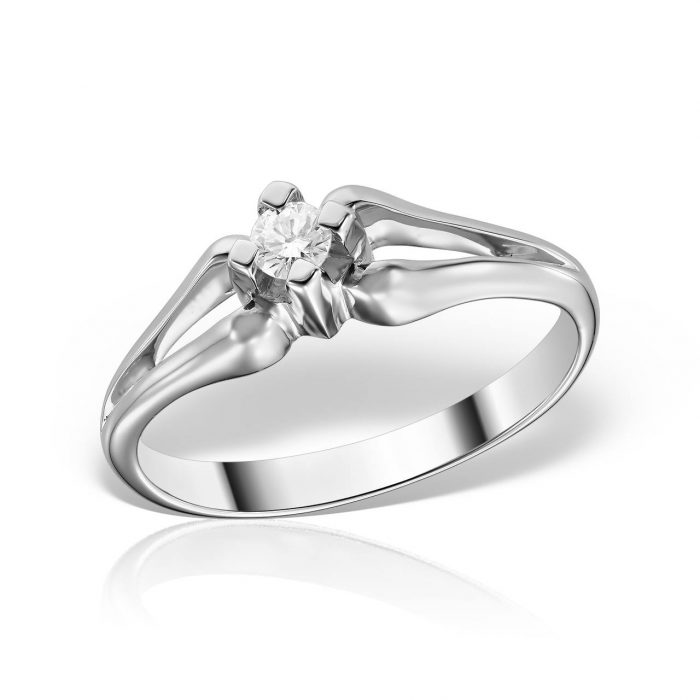 Inel de logodnă aur 18 kt cu diamant I 070L