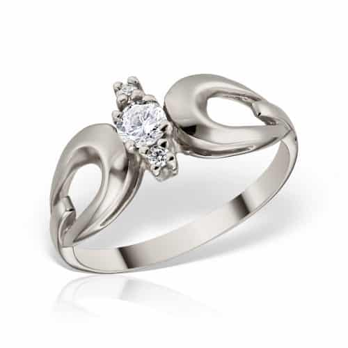 Inel aur 14 kt cu zirconia I 545S