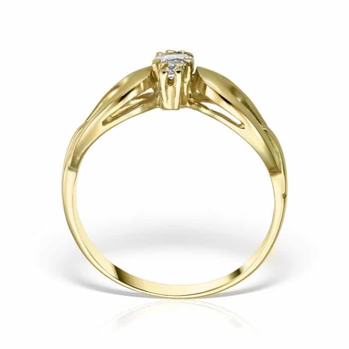 Inel aur 14 kt cu zirconia I 545S