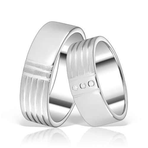 Verighete din aur 18 kt cu diamante L 018