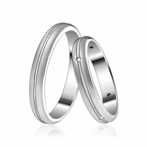 Verighete din aur 18 kt cu diamante L 037