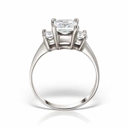 Inel de logodnă aur 14 kt cu zirconia I 392S