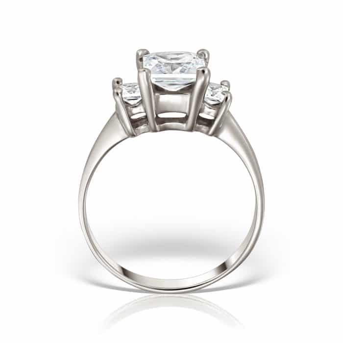 Inel de logodnă aur 14 kt cu zirconia I 392S