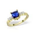 Inel de logodnă din aur 14 kt cu zirconia diverse culori I 636S
