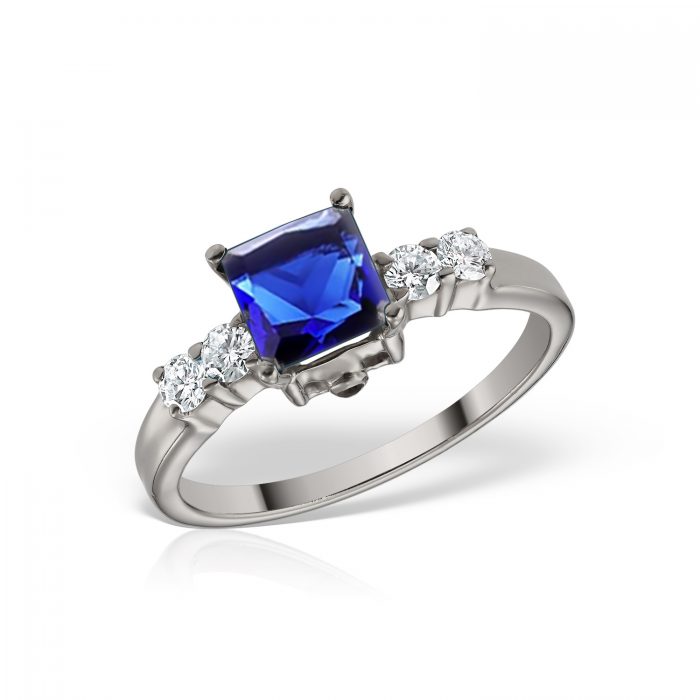 Inel de logodnă din aur 14 kt cu zirconia diverse culori I 636S