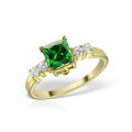 Inel de logodnă din aur 14 kt cu zirconia diverse culori I 636S