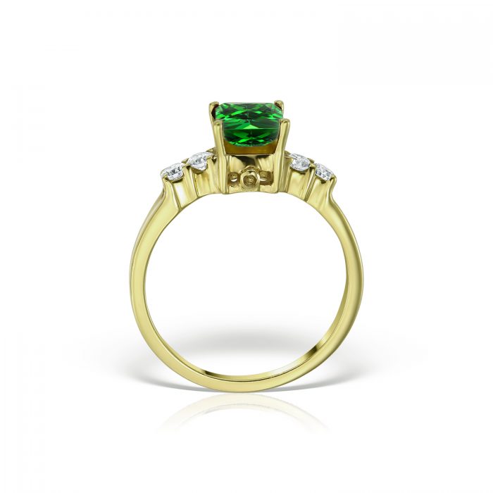 Inel de logodnă din aur 14 kt cu zirconia diverse culori I 636S