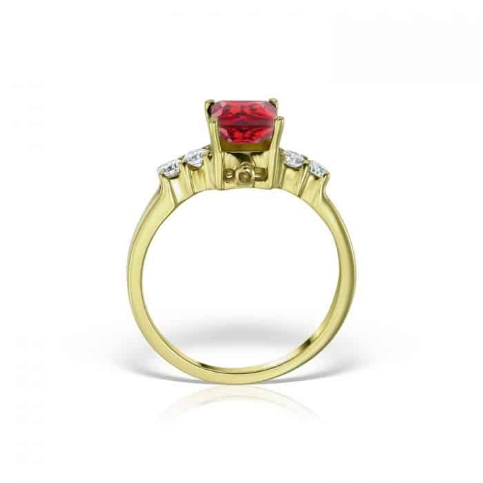 Inel de logodnă din aur 14 kt cu zirconia diverse culori I 636S