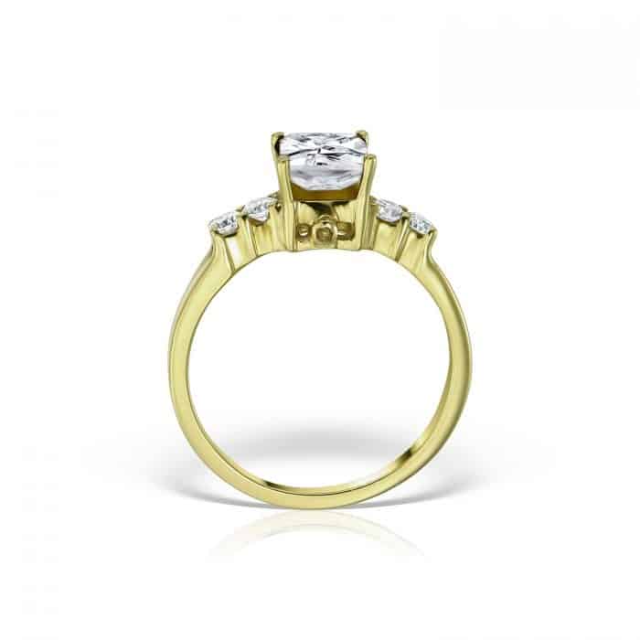 Inel de logodnă din aur 14 kt cu zirconia diverse culori I 636S