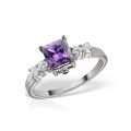 Inel de logodnă din aur 14 kt cu zirconia diverse culori I 636S