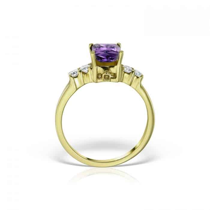 Inel de logodnă din aur 14 kt cu zirconia diverse culori I 636S