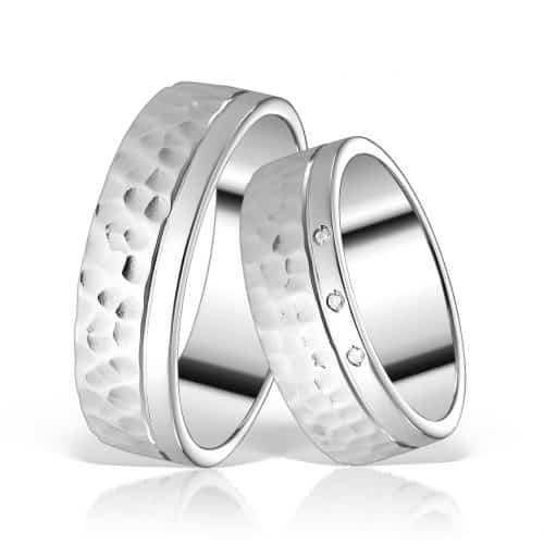 Verighete din aur 18 kt cu diamante L 043