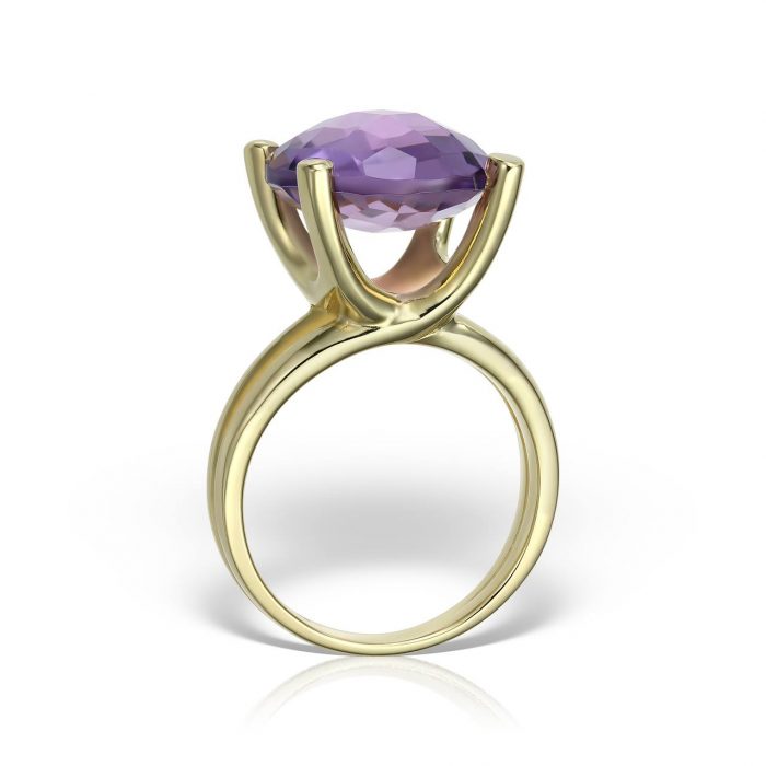 Inel aur 14 kt cu ametist I S17C.1