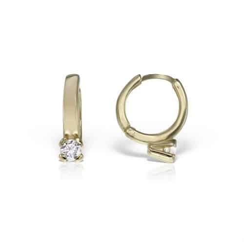 Cercei aur copii, 14 kt, zirconii diverse culori, C 238S