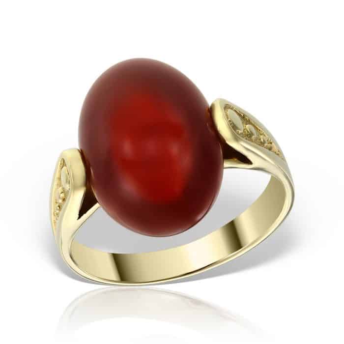 Inel aur 14 kt cu carneol I 06C.4