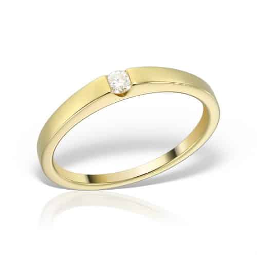 Inel de logodnă aur 14 kt cu diamant I 112L