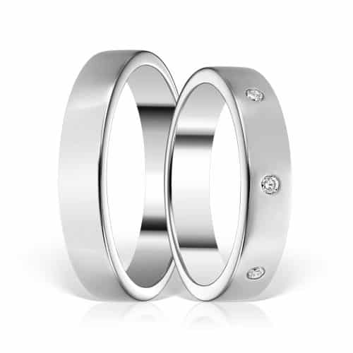 Verighete aur 18 kt cu diamante L 022