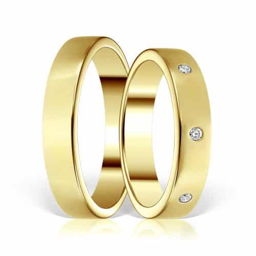 Verighete aur 18 kt cu diamante L 022