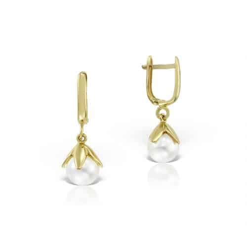 Cercei cu perle, aur 14 kt, C S15C