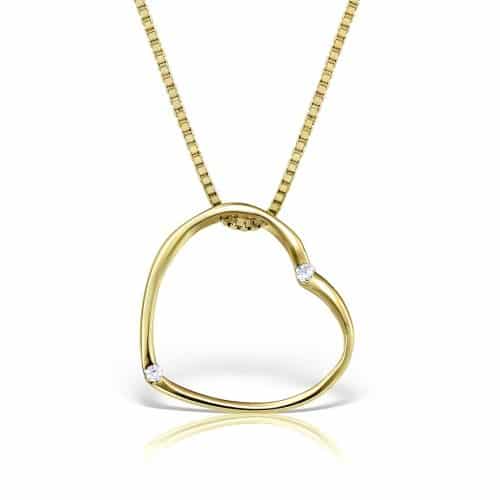 Pandantiv P 108S, aur 14 kt, pietre zirconia
