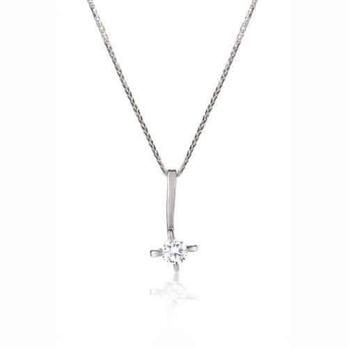 Pandantiv P 115S, aur 14 kt, zirconia