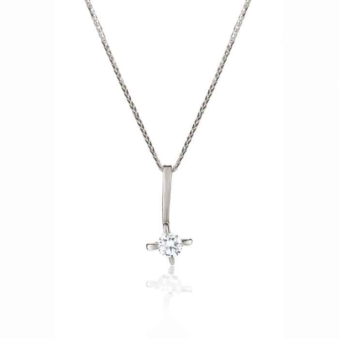 Pandantiv P 115S, aur 14 kt, zirconia