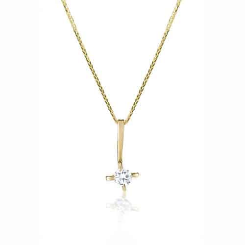 Pandantiv P 115S, aur 14 kt, zirconia