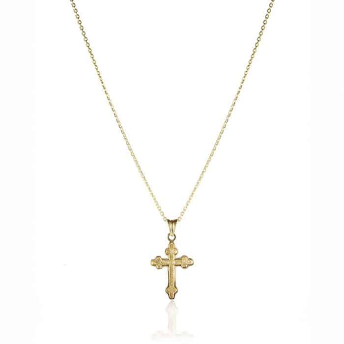 Pandantiv P 117S, aur 14 kt, cruciuliță ortodoxă