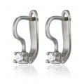 Cercei cu diamante, aur rose 18 kt, C 014L