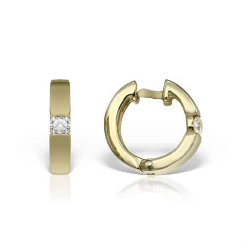 Cercei aur copii, 14 kt, zirconii diverse culori, C 281S