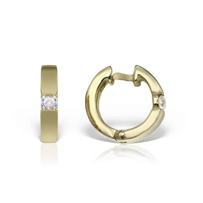 Cercei aur copii, 14 kt, zirconii diverse culori, C 281S