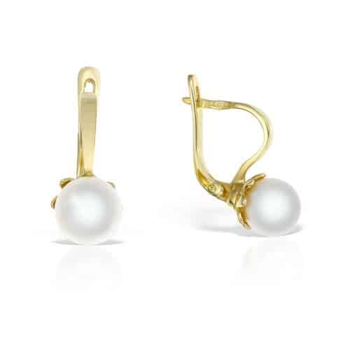 Cercei cu perle, aur 14 kt, C S16C