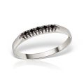 Inel aur 14 kt cu diamante negre I 103L