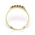 Inel aur 14 kt cu diamante negre I 103L