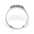 Inel aur 14 kt cu diamante negre I 103L