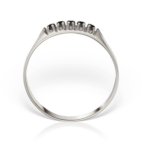 Inel aur 14 kt cu diamante negre I 103L