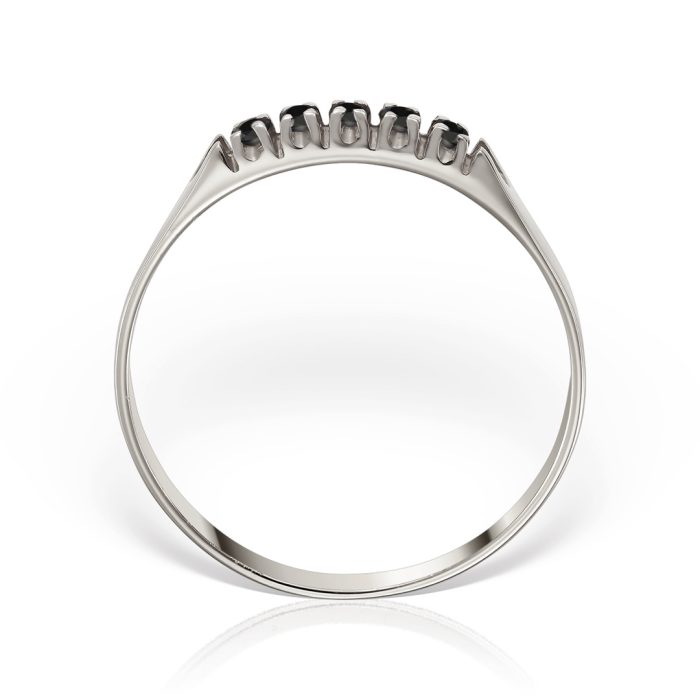 Inel aur 14 kt cu diamante negre I 103L
