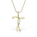Colier P 009L, aur 14 kt, diamante