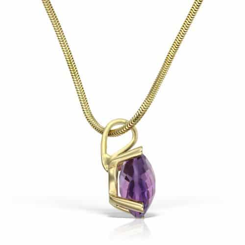Pandantiv P S17C.1, aur 14 kt, ametist