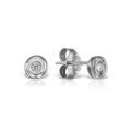 Cercei cu diamante, aur 14 kt, C 021L