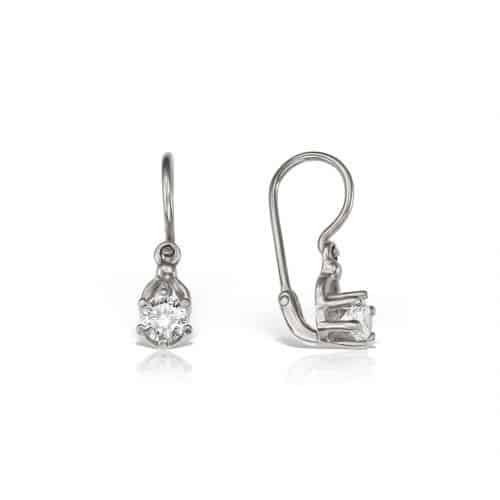 Cercei aur copii, 14 kt, zirconii diverse culori, C 127S