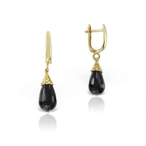 Cercei  cu onix negru, aur 14 kt, C S06C.1